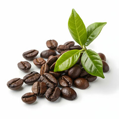 Obraz premium Coffee beans isolated on a white background
