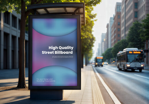 Street Billboard Mockup