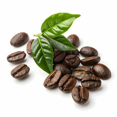 Obraz premium Coffee beans isolated on a white background