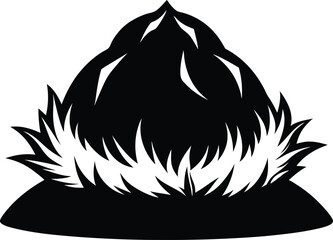 Haystack Silhouette Vector for Farm, Agriculture, and Rural Design Themes