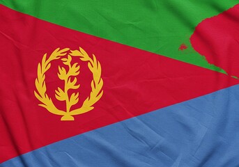 Close-up of the Eritrean Flag, Showing Colors and Details - Eritrea Symbolism