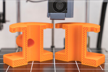 3D Printed Model in High-Tech Workshop Showcasing Precision Engineering