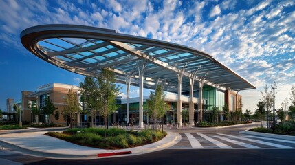 Naklejka premium Modern Architectural Design of a Shopping Center