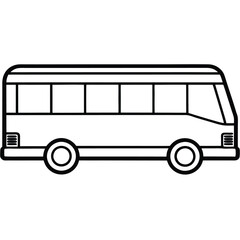 Tour Bus Line Art Icon  Clean & Professional for Travel & Tourism Branding