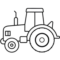 Tractor Line Art Vector  Sleek & Minimalist Design
