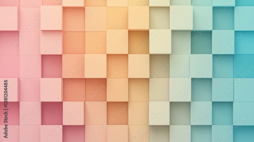 Poster variation grid of different color variations in a modern digital design concept.