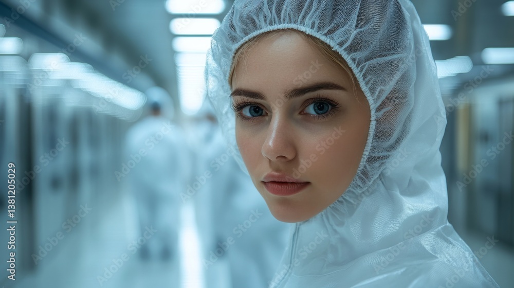 Poster Mineral extraction workers in protective attire conduct operations in a sophisticated facility, focusing on the efficient processing and handling of valuable resources in the mining industry.