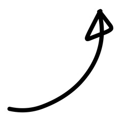 Hand Drawn Arrow, Monoline Arrow Doodle