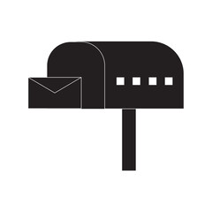 post box icon logo vector design