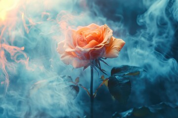 Rose Amidst Fog