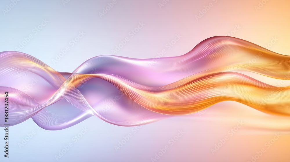 Poster smooth digital wave patterns forming a sleek and modern smooth design.