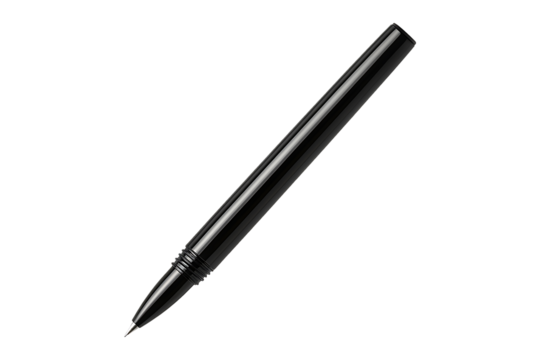 black marker pen isolated on white or transparent background.