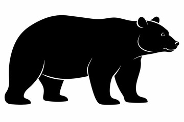 bear black silhouette vector