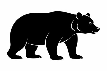 bear black silhouette vector