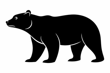 bear black silhouette vector