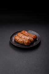 Grilled pork or beef sausages