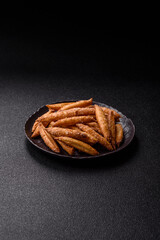 Cinnamon flavored biscuits or breadsticks