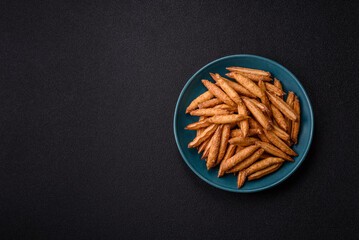 Cinnamon flavored biscuits or breadsticks