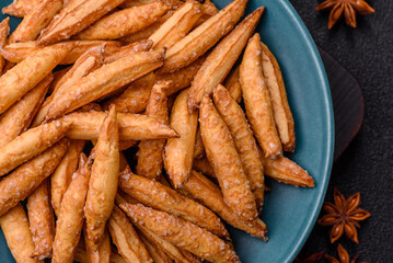 Cinnamon flavored biscuits or breadsticks