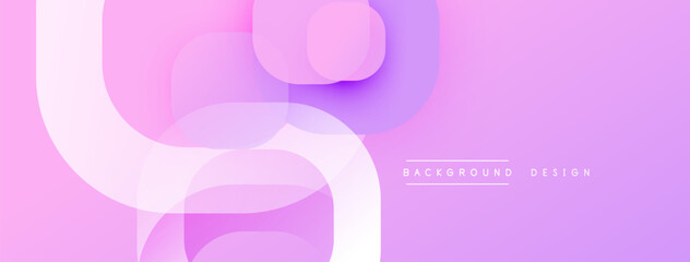 abstract shapes overlap, creating soft gradients. purple, pink hues dominate design. minimalist aesthetic, modern feel. smooth transitions, elegant composition.