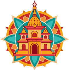 Fototapeta premium hindu-temple-mandala