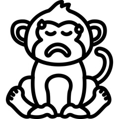 Monkey Hot Sweat Icon