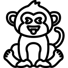 Fototapeta premium Monkey Tongue Icon