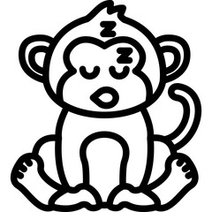 Sleeping Monkey Icon