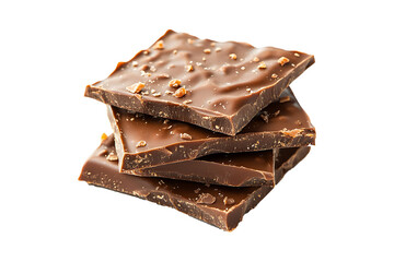 Toffee Chocolate isolated on white or transparent background.