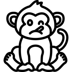 Monkey Thermometer Icon