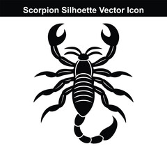 Black and white scorpion tattoo vector illustration.