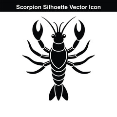 Black and white scorpion tattoo vector illustration.