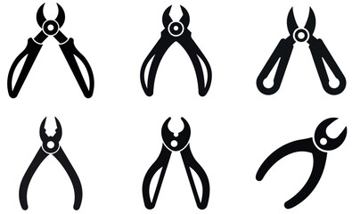 Different Types of Pliers Vector Illustration