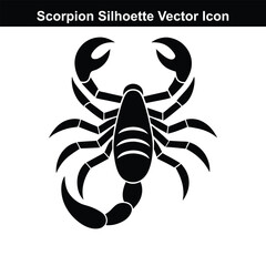 Black and white scorpion tattoo vector illustration.