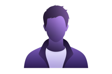 Illustration of a stylized faceless man wearing a jacket and a white shirt on  on transparent background png