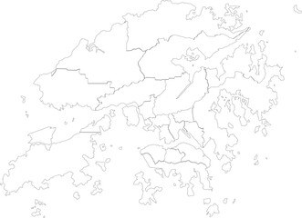 Outline Map of Hong Kong 