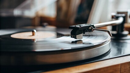 Obraz premium Close-Up of a Vintage Vinyl Record Player - 6