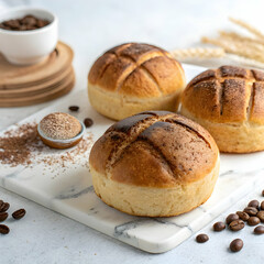 Close up photo of different loaves bread