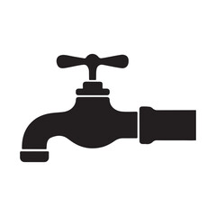 Water tap icon set. Bathroom tap. Faucet water symbol. Vector file illustration eps 10