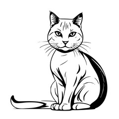 Obraz premium vector illustration of a cat