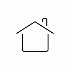 chimney house icon sign vector