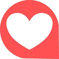 Social media love reaction