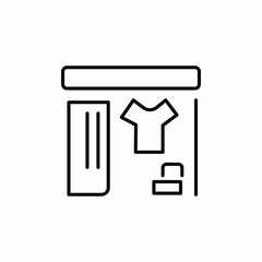clothing wardrobe icon sign vector
