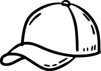 Simple cap drawing, headwear illustration.