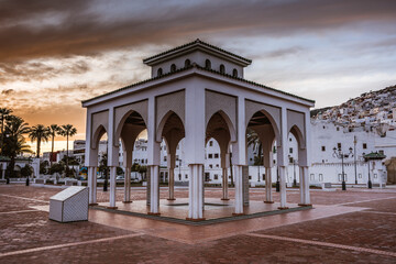 Obraz premium Feddan Park in Tetouan, Morocco, Africa. Arab and muslim country and lifestyle. 