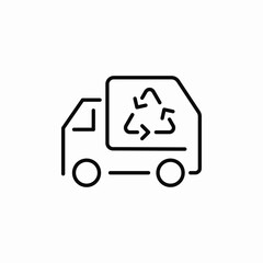 recycling vehicle icon sign vector
