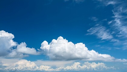 Fototapeta premium blue sky with beautiful natural white clouds
