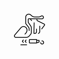 seagull pollution icon sign vector