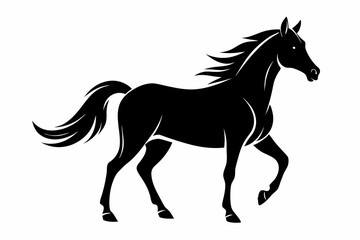 arabian horse sihouette black vector