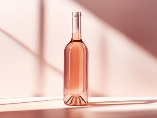 Pink Wine Bottle on Shelf